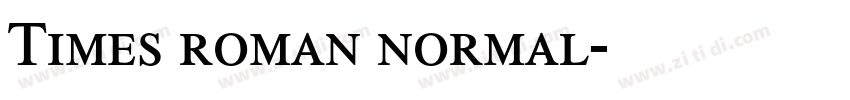 Times roman normal字体转换